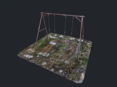 Old Swing pbr Low-poly 3D model
