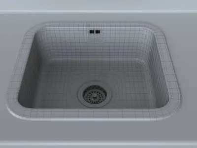 FYNDIG sink Ikea 46x40cm 3D model