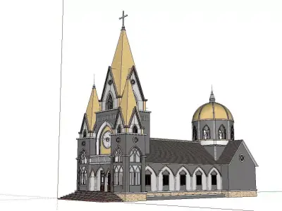 Architecture-Religion-God-Culture-Temple-0112 church 3D model