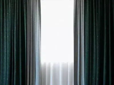 Curtains 74 Curtains with Tulle CAMIRA 3D model