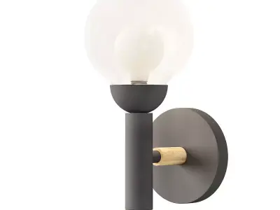 eglee wall light with glass globe 3D model