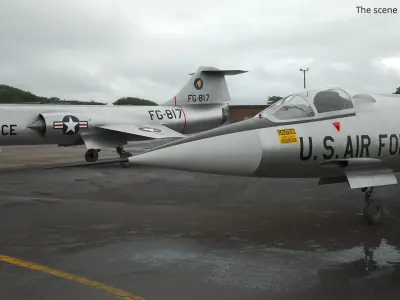  Lockheed F-104 Starfighter Aircraft Jet Simplified 