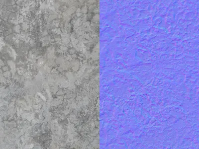 Seamless material of old plaster - 7k Texture