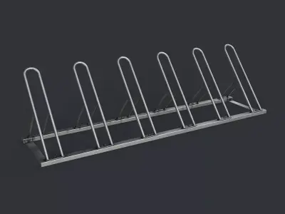 Bike Rack 7 PBR Game Ready Low-poly 3D model