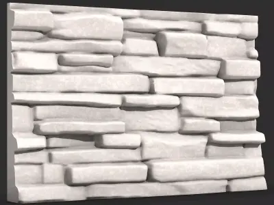 Uneven Granite Wall Kitbash Piece 3D print model purchase
