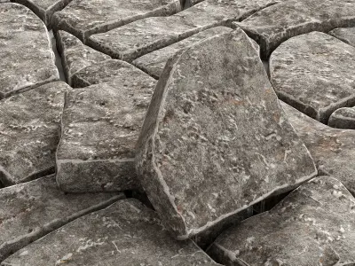 Paving stone old 3D model purchase