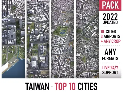 Taiwan 3D Model Pack