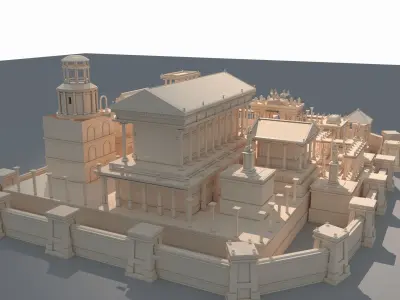 Roman Temple 3D model