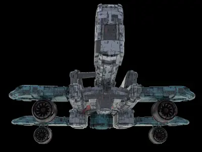 Salina V1 Huge SciFi Spaceship  3D model