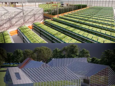 Agricultural Greenhouse Tent Frame -B5 3D model