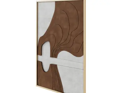 3D Textured Painting 3D Texture Wall Art 3D model