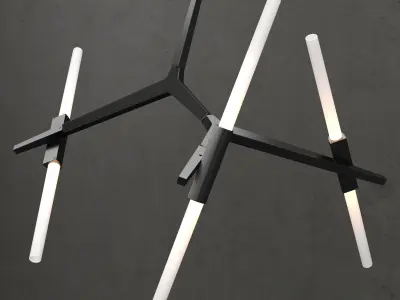 Chandelier Agnes 6 lights 4 colors 3D model