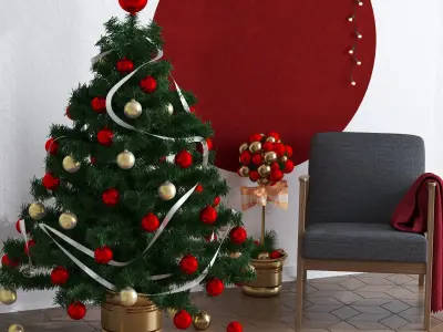 CORONA SCENE 06-Cristmas Styling 3D model