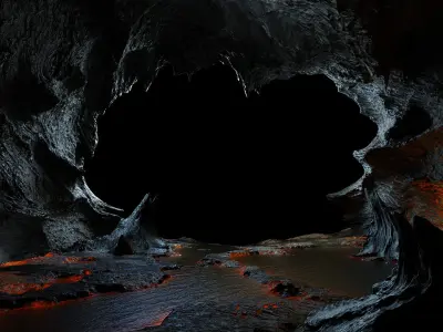 3D model High Detailed Fantastic Cave Scene - Model 3D model