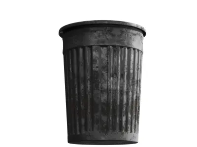 Trash Can Low-poly 3D model 24