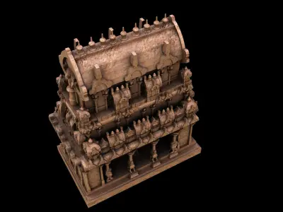 mamallapuram shore temple 3D model