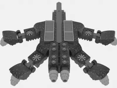 Zenit-S Spaceship  Low-poly 3D model