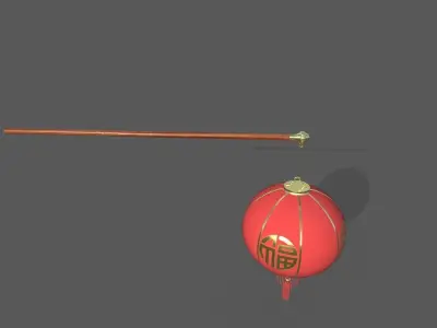 Chinese lantern Low-poly 3D model order