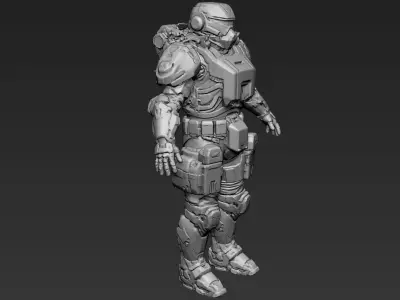Sci-Fi Military Armour Basemesh 006 3D model