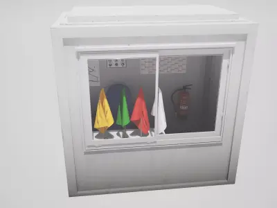 Racetrack Marshal Cabin 3D model