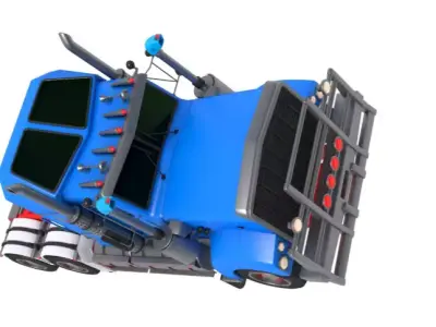 Vintage Semi-Truck 3D model