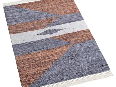 Angela Leather Rag Rug 3D model