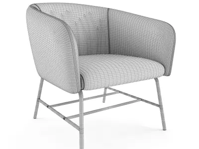 Ramsey resting chair light grey 3D model