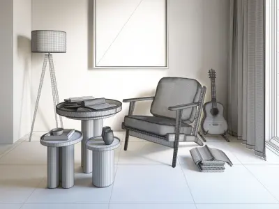 Guitar living 3D model