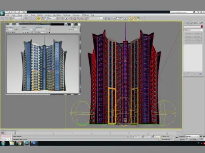 Apartment Architectural 3d Model with Render Scene Low-poly 3D model