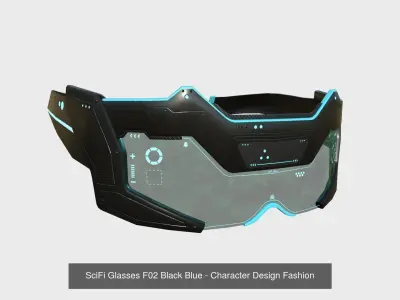 10 SciFi Glasses F Collection - Character Design Fashion 3D Model Pack