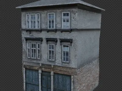 Ultra realistic house building Low-poly 3D model