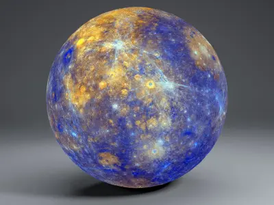 Mercury 11k Globe 3D model