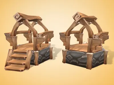 Dwarf RTS Fantasy Buildings 3D model