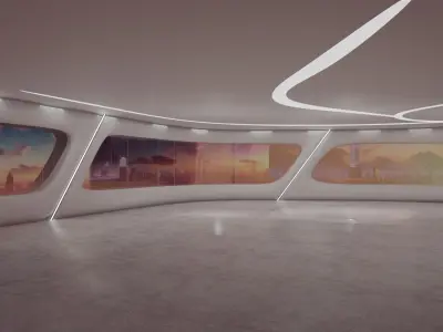 3D Sci-Fi Interior SCENE futuristic 3D model