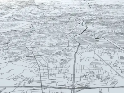 Bangkok Road Network and Streets 3D model