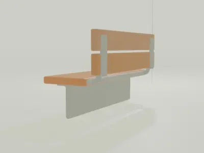 Low Poly Bench Free low-poly 3D model