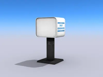 Newspaper Vending Machine Low-poly 3D model