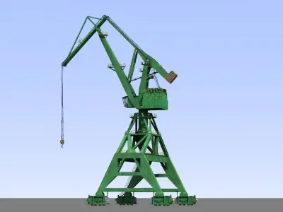 Realistic industrial port cranes pack - 4 diffrent schemes