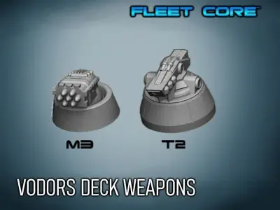 FLEET CORE - SG8B VODORS MONITOR with DECK WEAPONS 3D print model