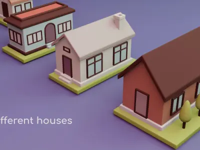 Isometric City Life PACK 3D model