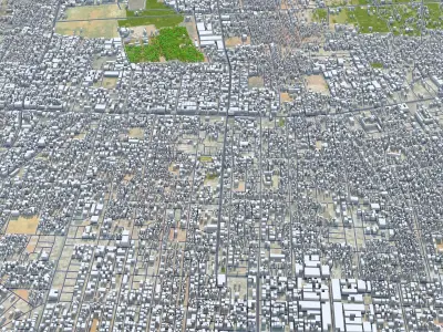 Nouakchott Mauritania 25km Low-poly 3D model