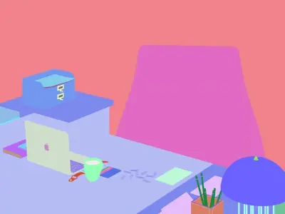 MSK - Office Furniture 01 3D model