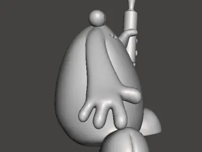 TRAP DOOR BERK WITH ROLLING PIN FANTASY FIGURE MODEL SCULPTURE 3D print model
