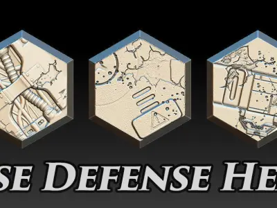 Hex Base- Firebase Defense Base 3D print model
