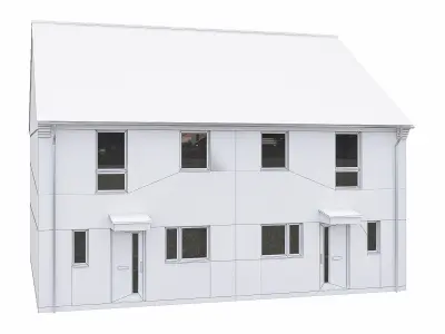 Neighborhood Houses P19 Low-poly 3D model