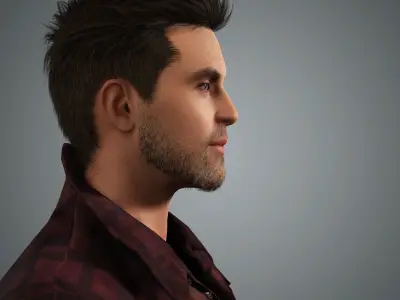 Chris Pine Character Low-poly 3D model