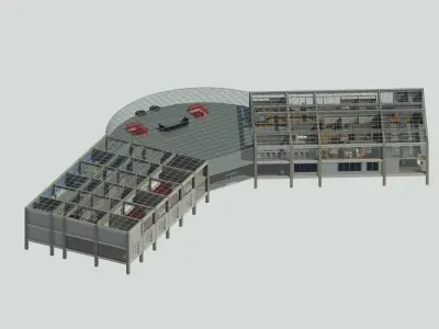 Office Shop School Modern Building Revit 3D print model