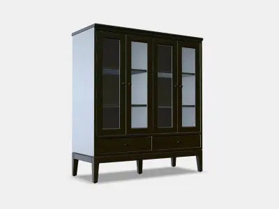IDANAS Cabinet with bi-folded glass doors Low-poly 3D model