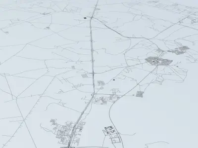 Qatar Road Network and Streets 3D model