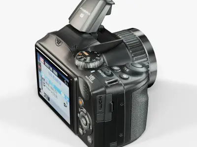 Fujifilm FinePix S4800 bridge digital camera Low-poly 3D model